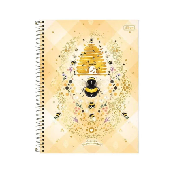 Caderno Universitário 1 Matéria 80F Honey Bee Tilibra Home