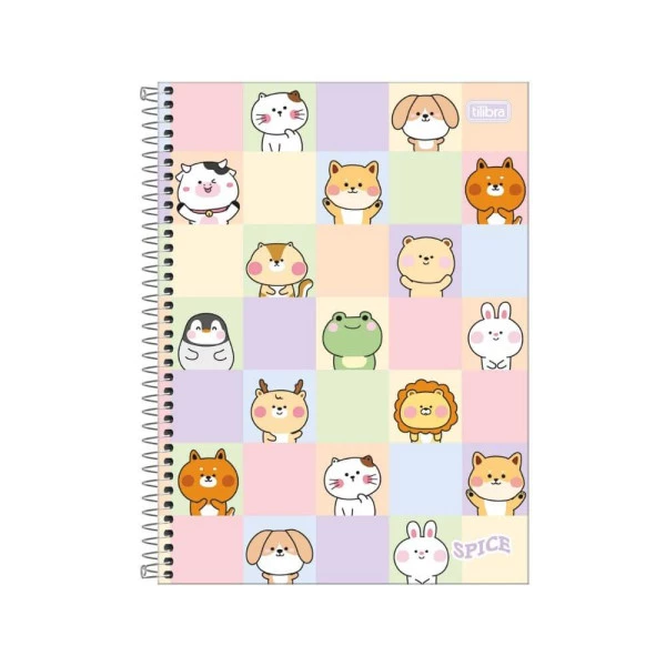 Caderno Universitário 1 Matéria 80F Spice Tilibra Pets