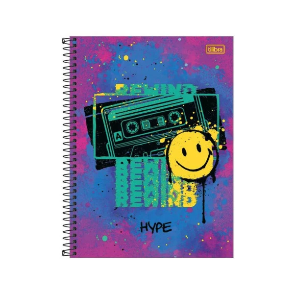 Caderno Universitário 10 Matérias 160F Hype Tilibra Rewind