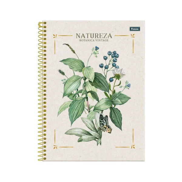 Caderno Universitário 10 Matérias Natureza Foroni Folhas