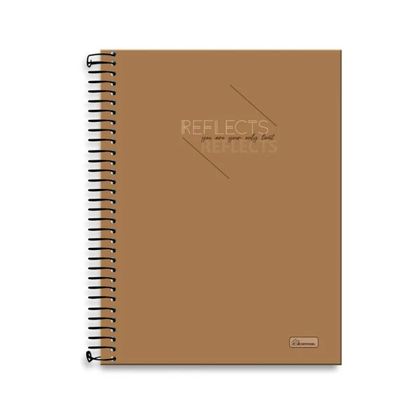 Caderno Universitário 10 Matérias Reflects Cadersil Mostarda