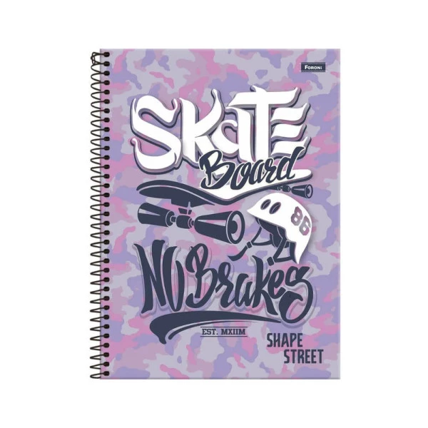 Caderno Universitário 10 Matérias Shape Street Foroni No Brakes