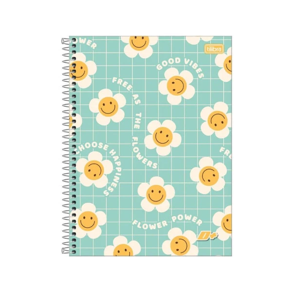 Caderno Universitário 12 Matérias 240F Tilibra D+ Flores