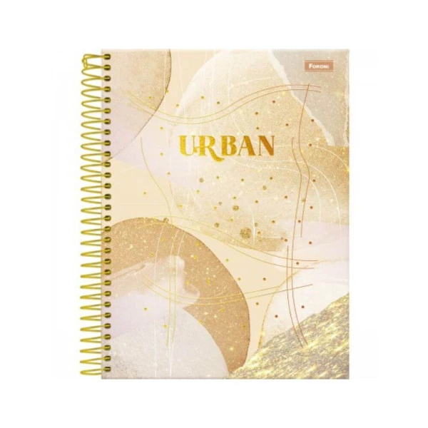 Caderno Universitário 15 Matérias Urban Foroni Laranja
