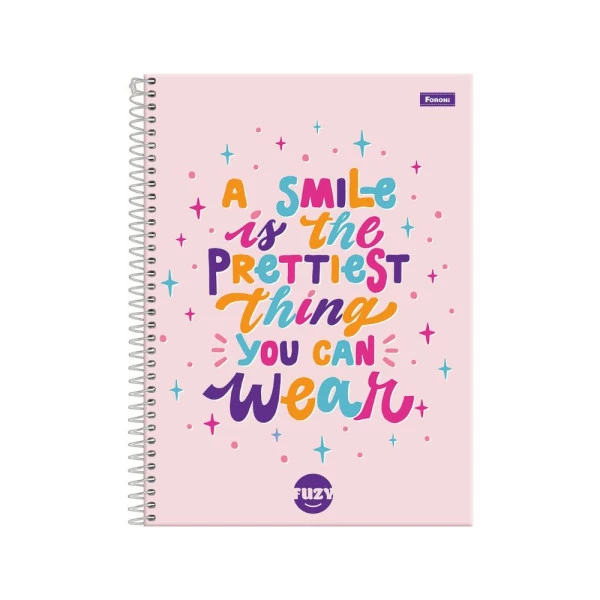 Caderno Universitário 10 Matérias 160F Fuzy Foroni Rosa