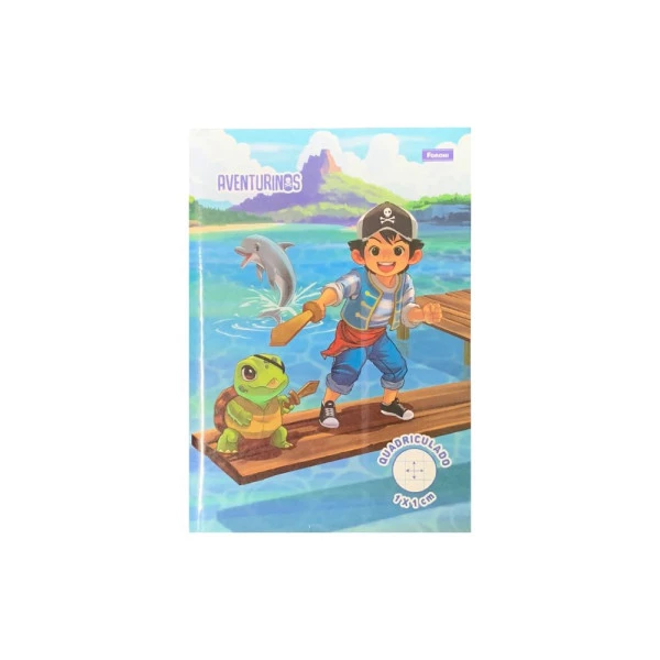 Caderno Brochura Quadriculado 1x1 48F Aventurinos Foroni
