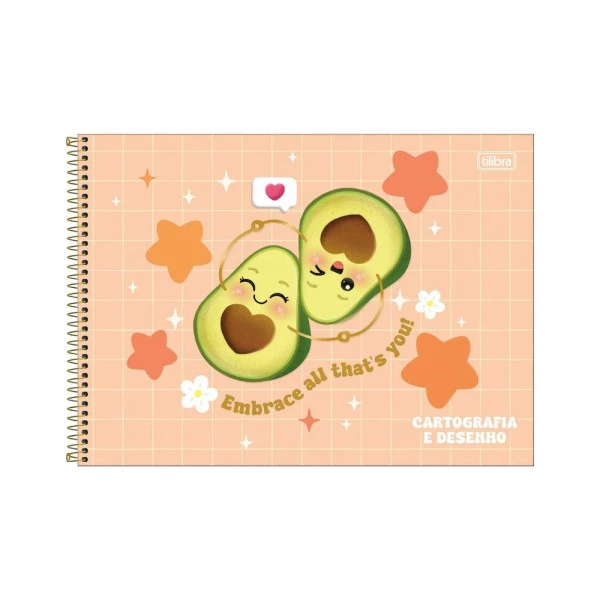 Caderno Cartografia E Desenho Abacute Tilibra Laranja