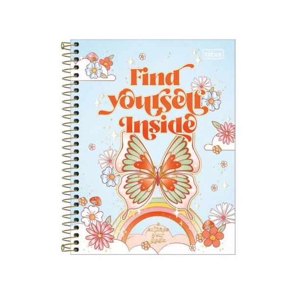 Caderno Colegial 10 Matérias Gypsy Find Yourself Tilibra