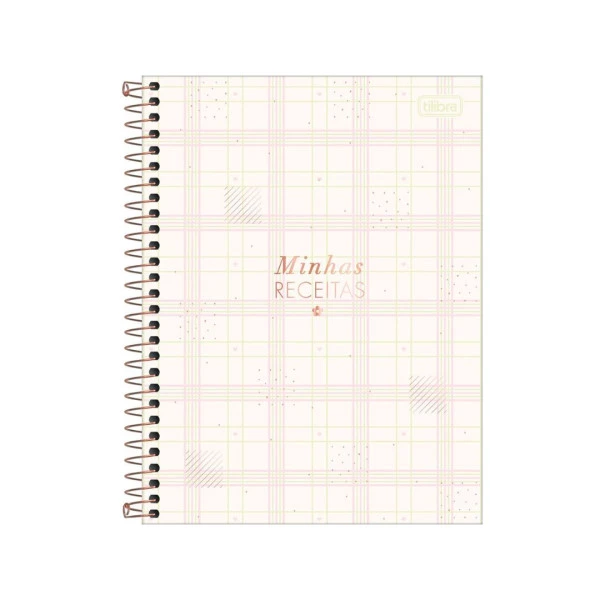 Caderno De Receitas Capa Dura Soho Madras Verde Tilibra 80Fls