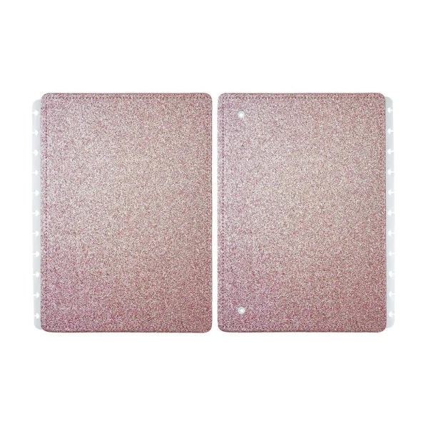Caderno Inteligente Capa e Contracapa Grande Let's Glitter Rose