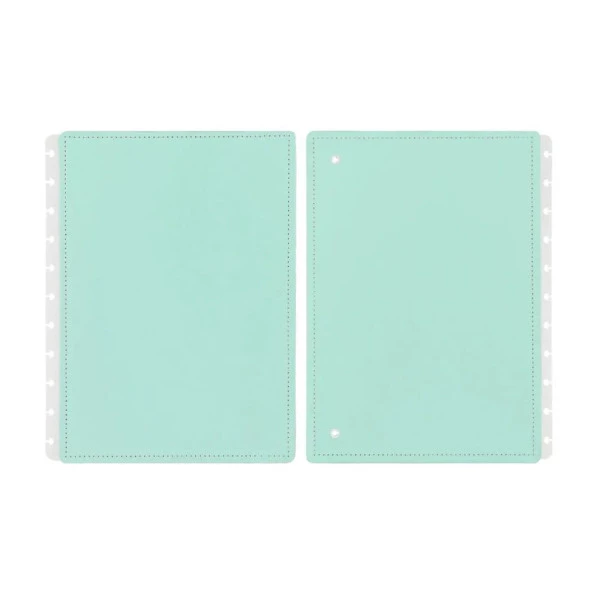 Caderno Inteligente Capa e Contracapa Grande Verde Pastel