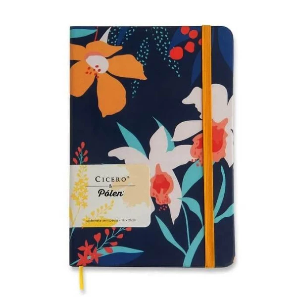 Caderno Sem Pauta Pólen Azul Marinho 14x21 - Cicero
