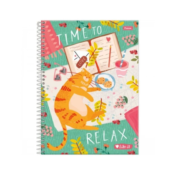 Caderno Universitário 15 Matérias Relax Like It Foroni