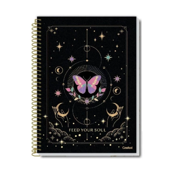 Caderno Universitário 1 Matéria 80F Stamp Credeal Preto