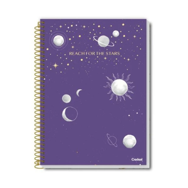 Caderno Universitário 1 Matéria 80F Stamp Credeal Roxo