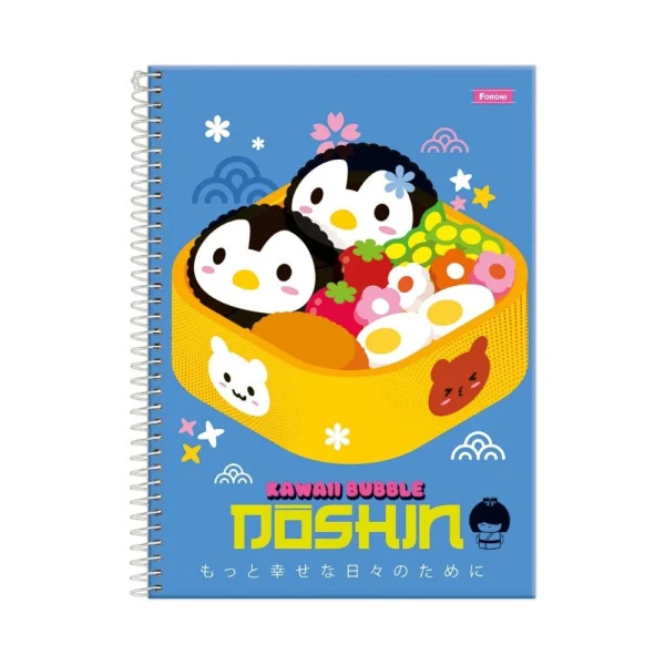 Caderno Universitário 1 Matéria Doshin Pinguim Foroni 80F