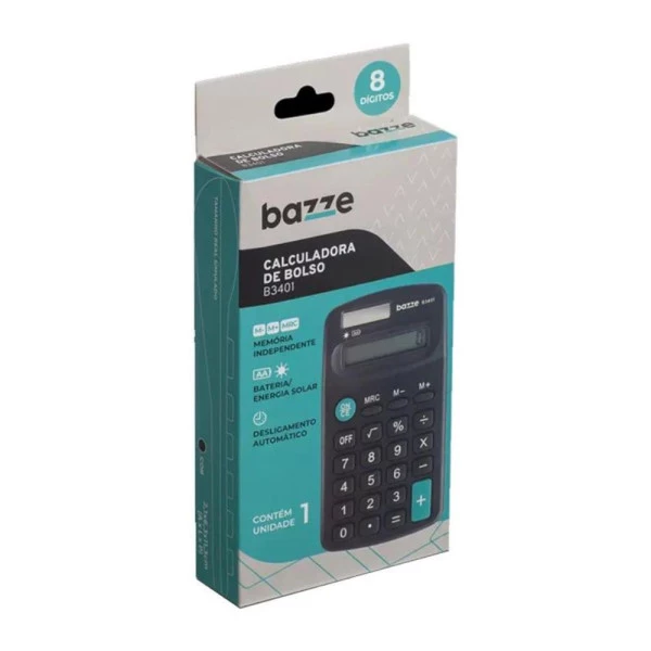 Calculadora Pequena de Bolso Bazze B3401