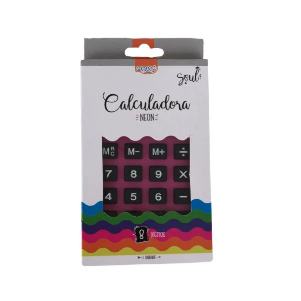 Calculadora Rosa Pequena BRW 8 digitos