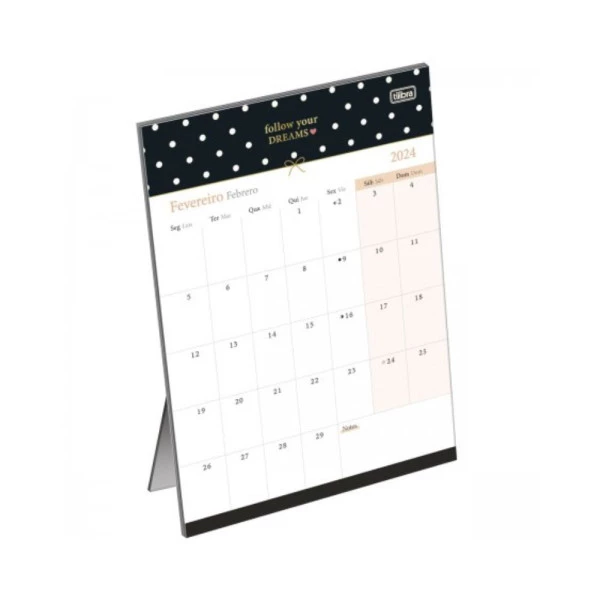 Calendário de Mesa 2024 Tilibra West Village 138x190mm