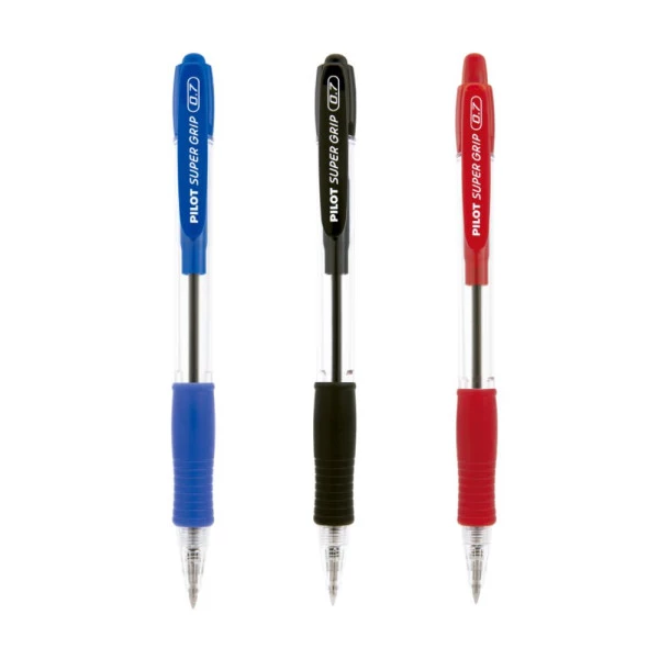 Caneta Esferográfica Ponta Fina Pilot Super Grip 0.7mm RT