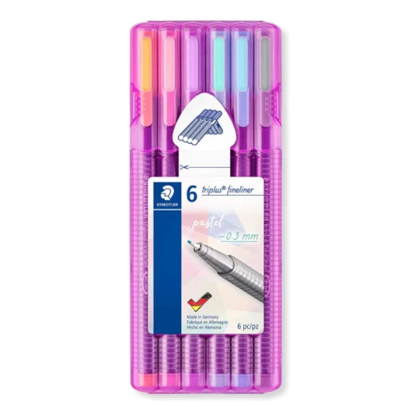 Caneta Triplus Fine Line Staedtler Cores Pastel