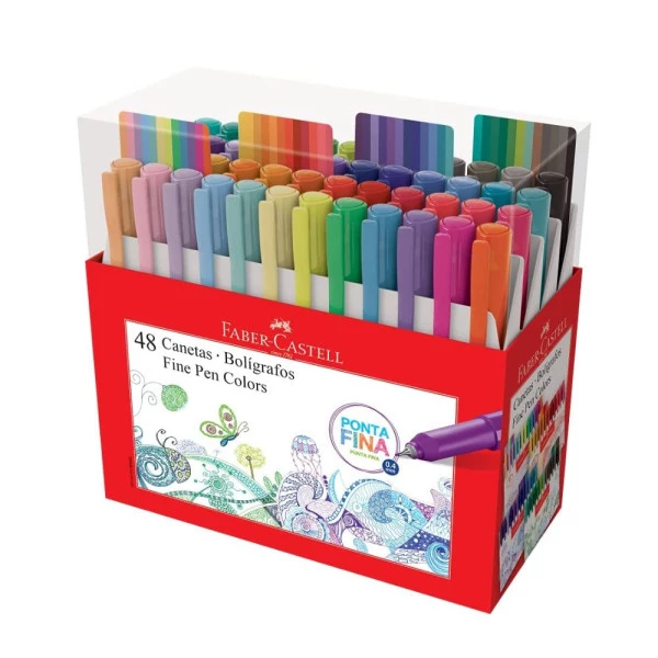 Caneta Fine Pen Faber Castell c/ 48 Cores