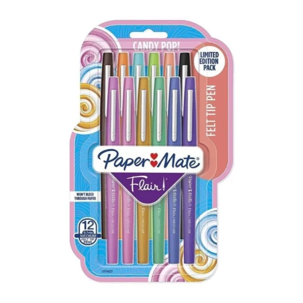 Caneta Flair Candy Pop PaperMate Blister c/ 12 cores