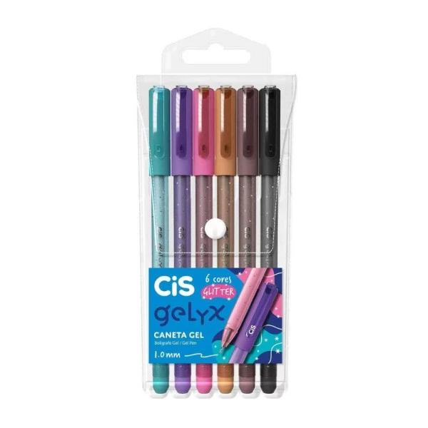 Caneta Gel Cis Gelyx Glitter Kit C/6