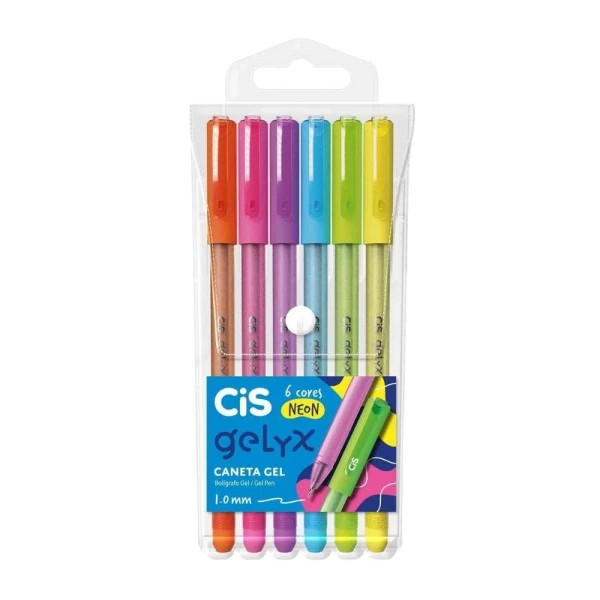 Caneta Gel Cis Gelyx Neon Kit C/6