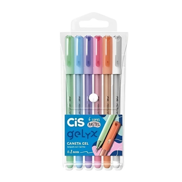 Caneta Gel Cis Gelyx Pastel Kit C/6