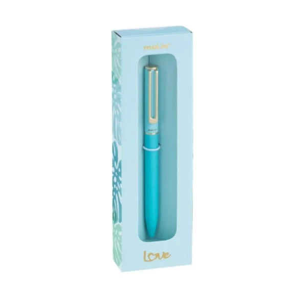 Caneta Metálica Twist Love Molin Azul