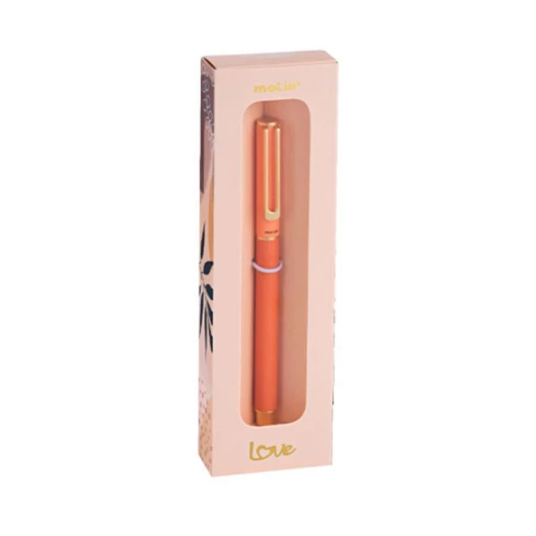Caneta Metálica Roller Twist Love Molin Laranja