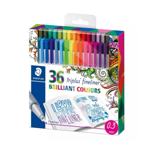 Caneta Ponta Fina Staedtler Triplus 36 cores