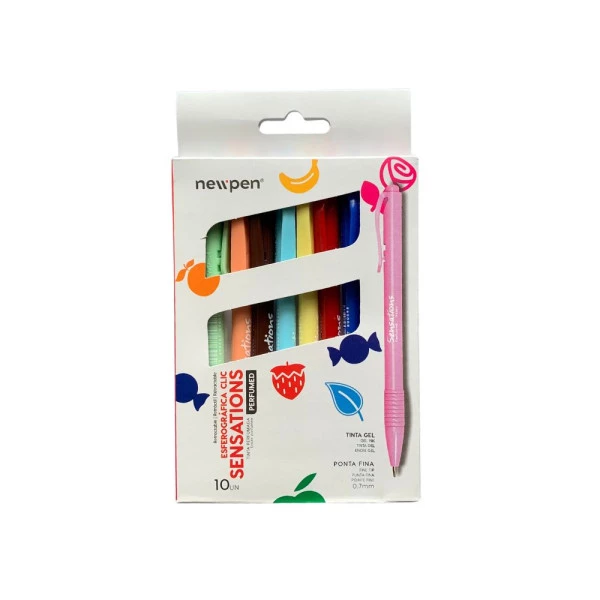 Caneta Esferográficas Clic Sensations NewPen Perfumada 10 un
