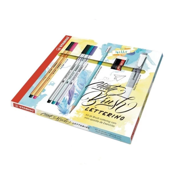 Caneta Stabilo Kit Create Brush Lettering C/9 Peças
