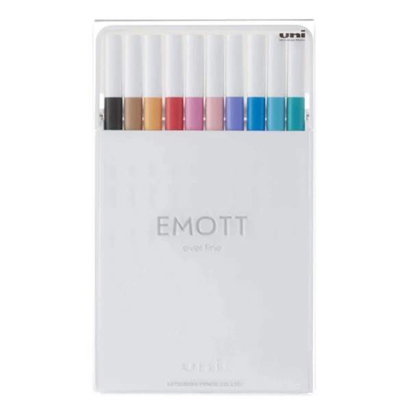 Caneta Emott Ever Fine 0.4mm N2 Estojo com 10 Cores