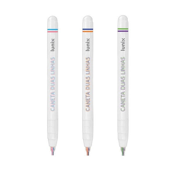 Caneta Duas Linhas Lunix Tilibra Unidade