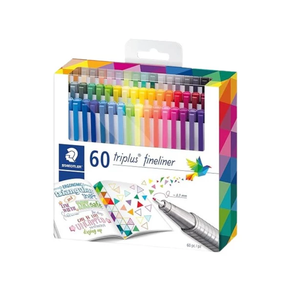 Caneta Ponta Fina Staedtler Triplus Fineliner 60 Cores