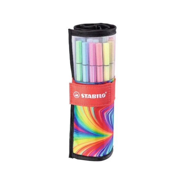 Caneta Stabilo Estojo Pen Box 68 Arty 1.0mm c/25 Cores