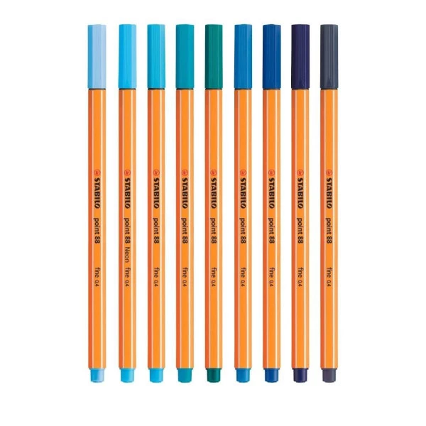 Caneta Stabilo Fine Pen Point 88 Tons Frios