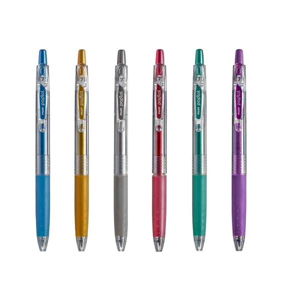 Caneta Gel Pilot Pop Lol 0.7mm Ponta Fina Tons Metálicos