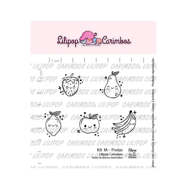 Cartela de Carimbos M - "Frutas" - Lilipop Carimbos