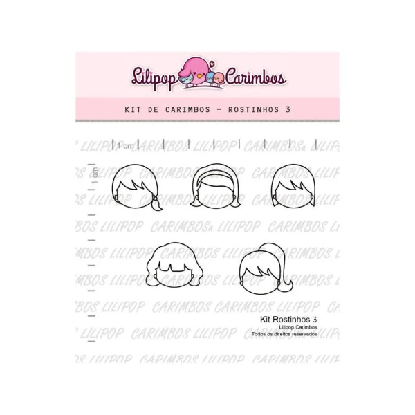Cartela de Carimbos - "Rostinhos 3" - Lilipop Carimbos