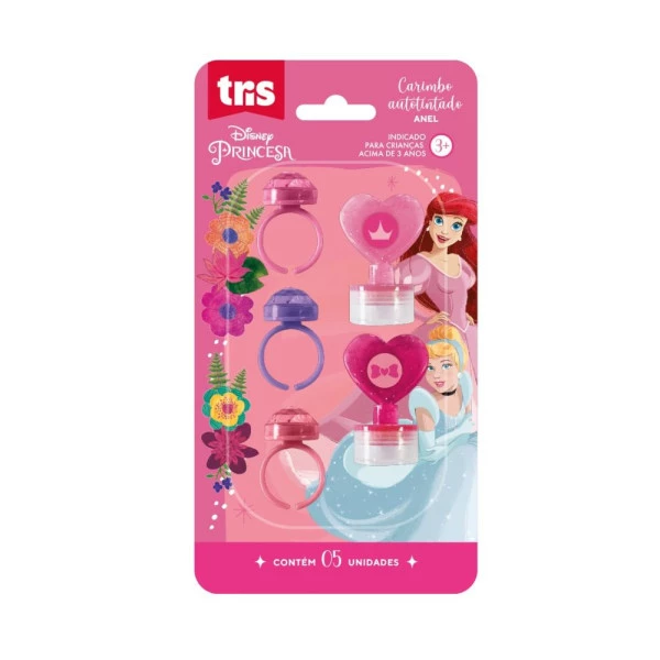 Carimbo Autotintado Anel Decorado Princesas Disney 5Un Tris