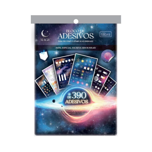 Cartela De Adesivos Decorados Magic Tilibra 390un