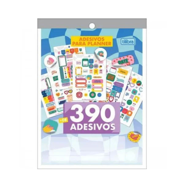 Cartela de Adesivos Para Planner 12 Folhas 390 Un Grafons