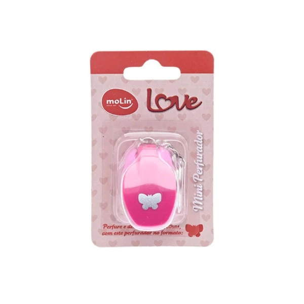 Chaveiro Perfurador De Papel Mini Love Molin Borboletas