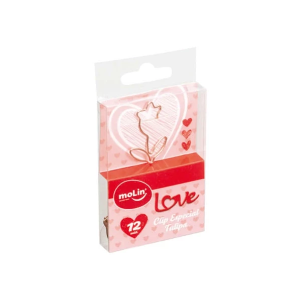 Clips de Papel Especial Tulipa Rosé Gold 12unid Molin