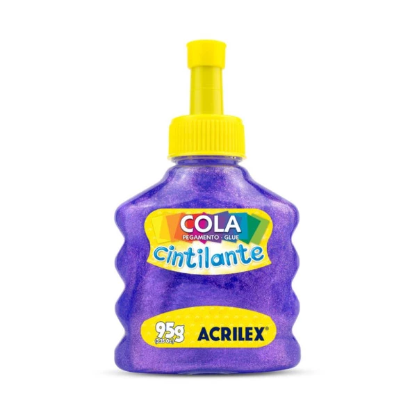 Cola Cintilante Acrilex 95G Lilás