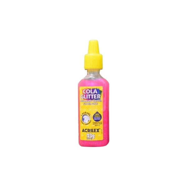 Cola Com Glitter Acrilex 23g Rosa Pink